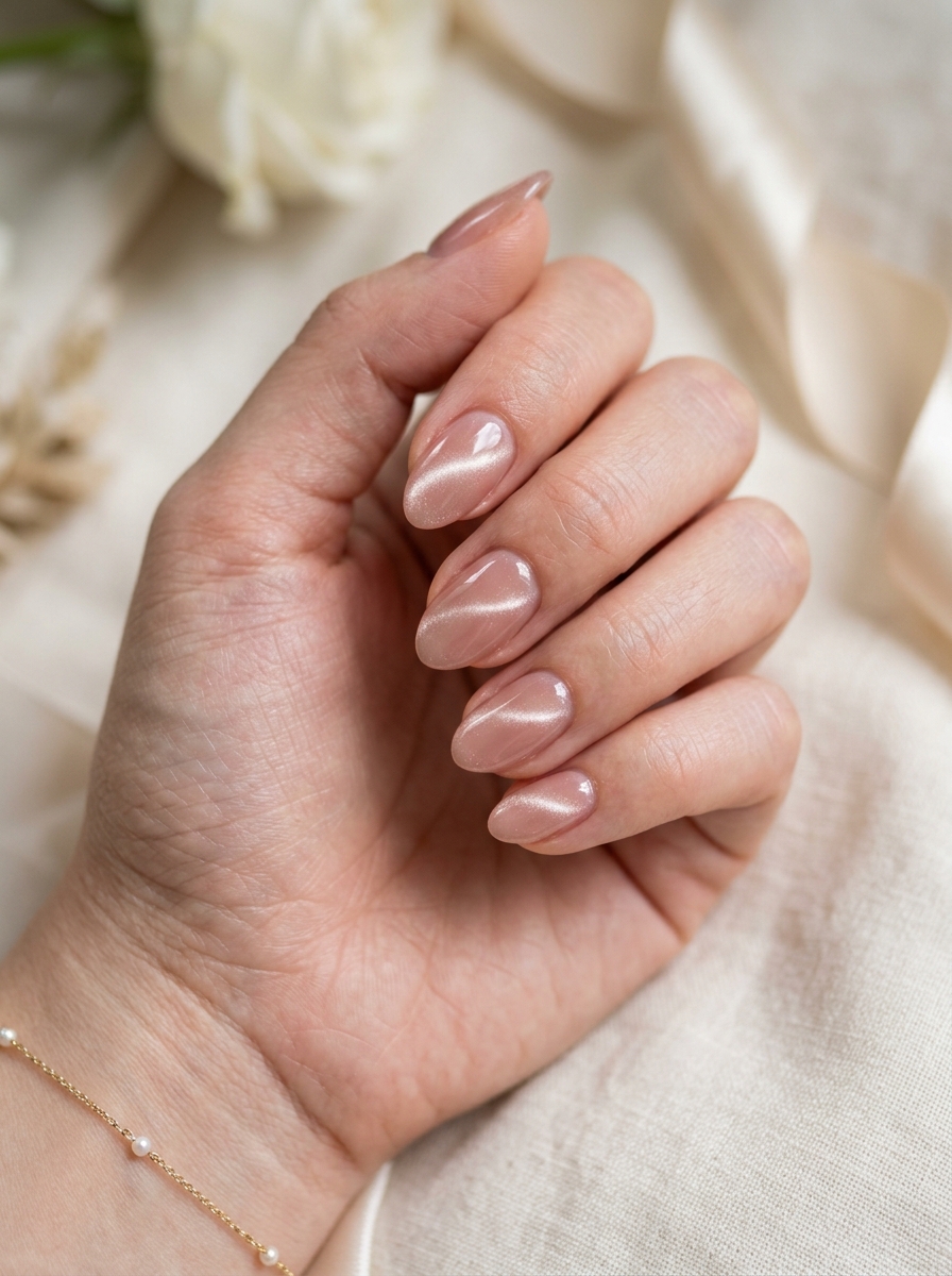 Korean Cat Eye Syrup Nails als Koreanische Nageldesigns Inspiration 2026